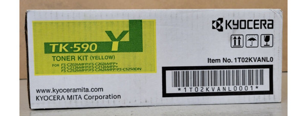 Toner Kyocera TK-590Y Gelb 1T02KVANL0 Neu OVP A-Ware Original FS-C2026  