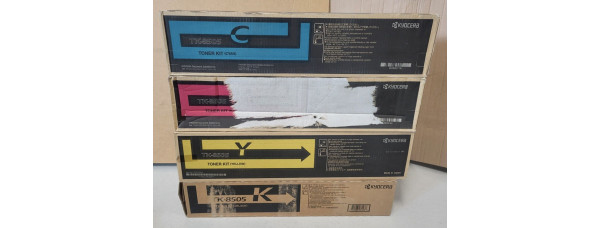 4 Toner Kyocera TK-8505C TK-8505M TK-8505Y TK-8505K Neu OVP B-Ware Original  