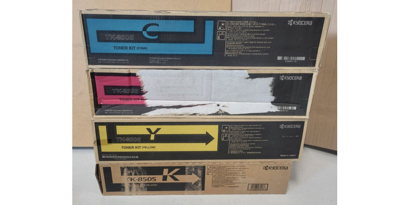 4 Toner Kyocera TK-8505C TK-8505M TK-8505Y TK-8505K Neu OVP B-Ware Original  