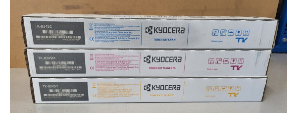 3 Toner Kyocera TK-8345C TK-8345M TK-8345Y Neu OVP A-Ware 2552ci 2553ci . 