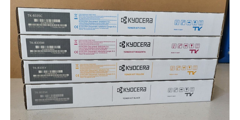 4 Toner Kyocera TK-8335C TK-8335M TK-8335Y TK-8335K Neu OVP A-Ware TASKalfa 3252 