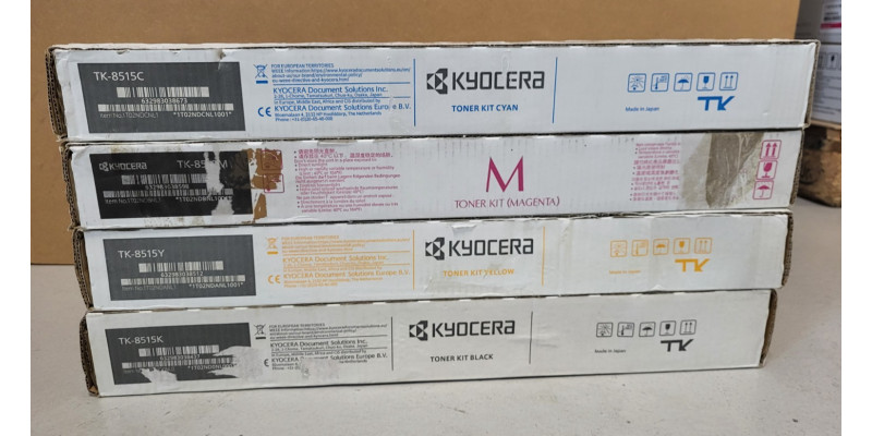 4 Toner Kyocera TK-8515C TK-8515M TK-8515Y TK-8515K Neu OVP TASKalfa 5052 MwSt. 