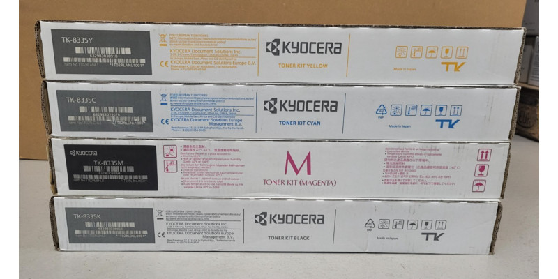 4 Toner Kyocera TK-8335C TK-8335M TK-8335Y TK-8335K Neu OVP TASKalfa 3252 MwSt 