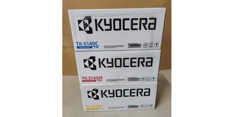 3 Toner Kyocera TK-5140C TK-5140M TK-5140Y Neu OVP Original ECOSYS P6130cdn MwSt 