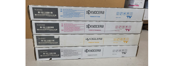 4 Toner Kyocera TK-8345C TK-8345Y TK-8345M TK-8345K Neu OVP 2552ci 2553ci MwSt 