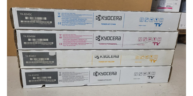 4 Toner Kyocera TK-8345C TK-8345Y TK-8345M TK-8345K Neu OVP 2552ci 2553ci MwSt 4 Toner Kyocera TK-8345C TK-8345Y TK-8345M TK-8345K Neu OVP 2552ci 2553ci MwSt