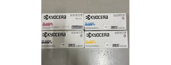 4 Toner Kyocera TK-5405 CMYK Neu OVP A-Ware 1102Z63NL0 Rechnung MwSt 