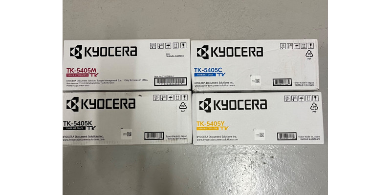 4 Toner Kyocera TK-5405 CMYK Neu OVP A-Ware 1102Z63NL0 Rechnung MwSt 
