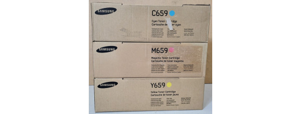 3 Toner Samsung C659 M659 Y659 CMY Neu OVP B-Ware Original CLX-8000 . 