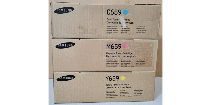 3 Toner Samsung C659 M659 Y659 CMY Neu OVP B-Ware Original CLX-8000 . 