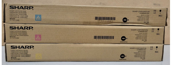 3 Toner Sharp MX-51GTCA MX-51GTYA MX-51GTMA Neu OVP A-Ware Original MX-4112N Rg 