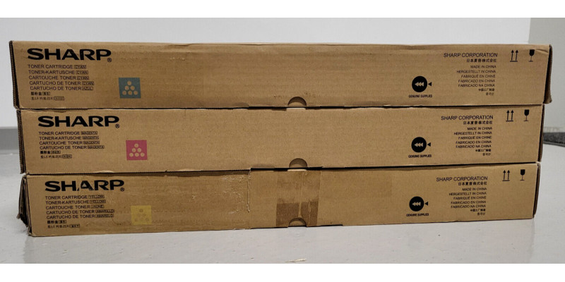3 Toner Sharp MX-51GTCA MX-51GTYA MX-51GTMA Neu OVP B-Ware Original MX-4112N Rg 