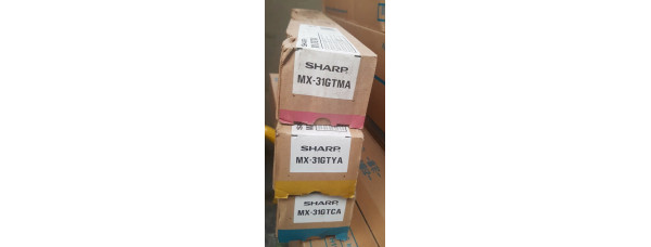 3 Toner Sharp MX-31GTCA MX-31GTYA MX-31GTMA Neu OVP Original MX-3100 . 