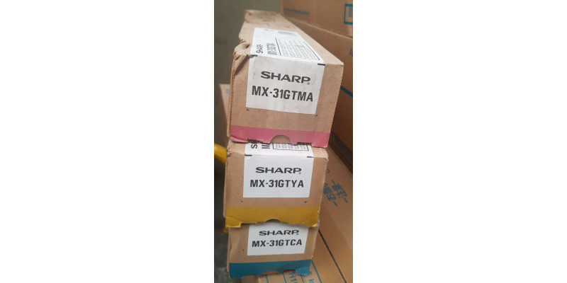 3 Toner Sharp MX-31GTCA MX-31GTYA MX-31GTMA Neu OVP Original MX-3100 . 