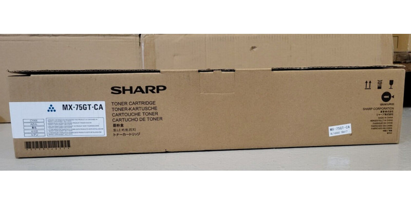 Toner Sharp MX-75GT-CA Cyan Neu OVP A-Ware Original MX-6500N MX-7500N . 