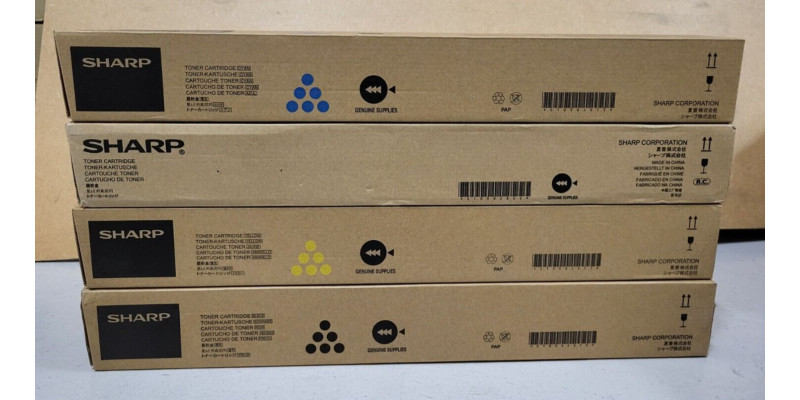 4 Toner Sharp MX-61GTCA MX-61GTYA MX-61GTMA MX-61GTBA Neu OVP A-Ware MX-3050N Rg 