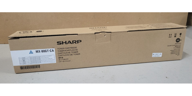 Toner Sharp MX-80GT-CA Cyan Neu OVP Original MX-7081 MX-8081 . 