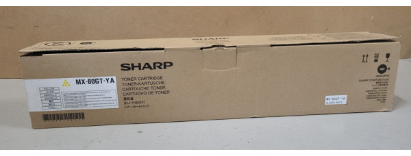 Toner Sharp MX-80GT-YA Gelb Neu OVP A-Ware Original MX-7081   