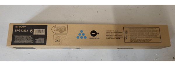 Toner Sharp BP-GT70CA Cyan Neu OVP A-Ware Original BP-50C26 BP-50C55  