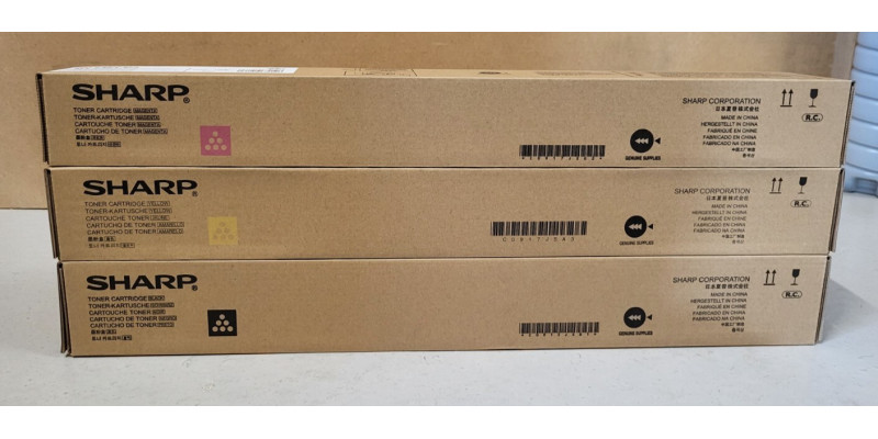 3 Toner Sharp MX-23GTYA MX-23GTMA MX-23GTBA Neu OVP A-Ware Original MX-2010  