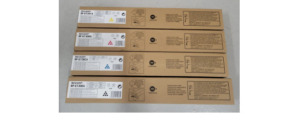 4 Toner Sharp BP-GT30BA BP-GT30CA BP-GT30MA BP-GT30YA Neu OVP A-Ware BP-30C25 Rg 
