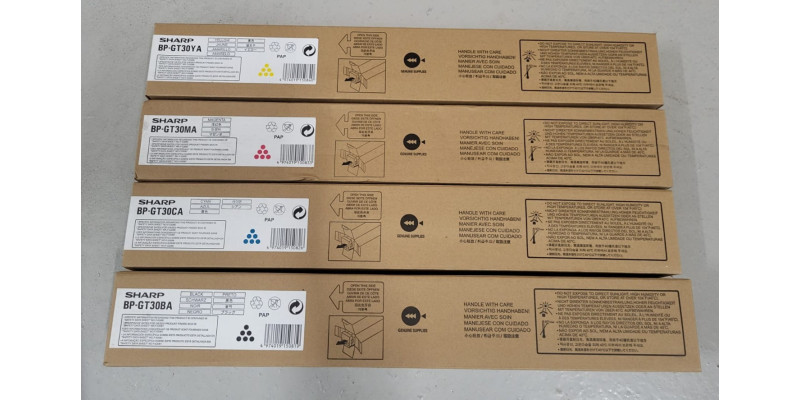 4 Toner Sharp BP-GT30BA BP-GT30CA BP-GT30MA BP-GT30YA Neu OVP A-Ware BP-30C25 Rg 