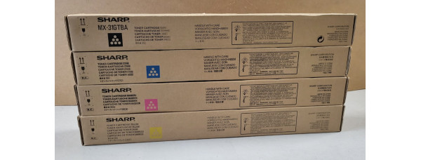 4 Toner Sharp MX-31GTCA MX-31GTYA MX-31GTMA MX-31GTBA Neu OVP A-Ware Original Rg 