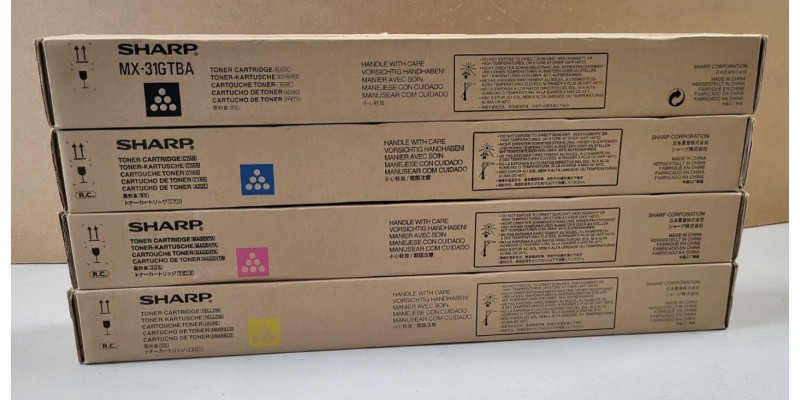 4 Toner Sharp MX-31GTCA MX-31GTYA MX-31GTMA MX-31GTBA Neu OVP A-Ware Original Rg 