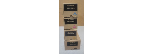 4 Toner Sharp BP-GT70CA BP-GT70MA BP-GT70YA BP-GT70BA Neu OVP Original BP-50C26 4 Toner Sharp BP-GT70CA BP-GT70MA BP-GT70YA BP-GT70BA Neu OVP Original BP-50C26