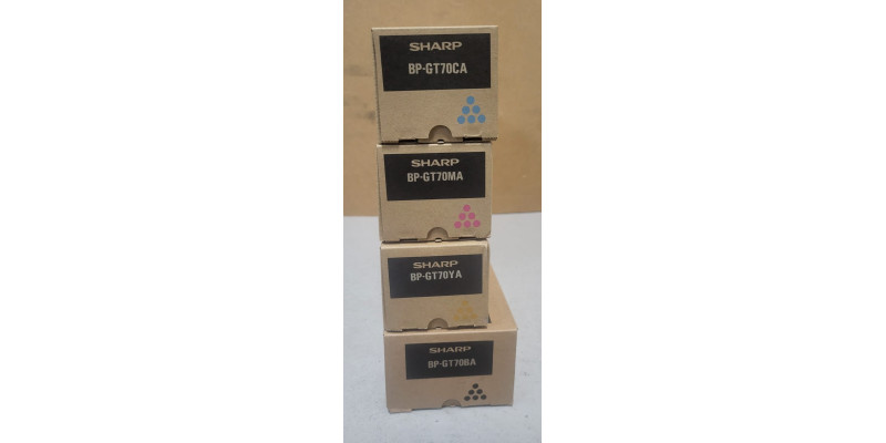 4 Toner Sharp BP-GT70CA BP-GT70MA BP-GT70YA BP-GT70BA Neu OVP Original BP-50C26 