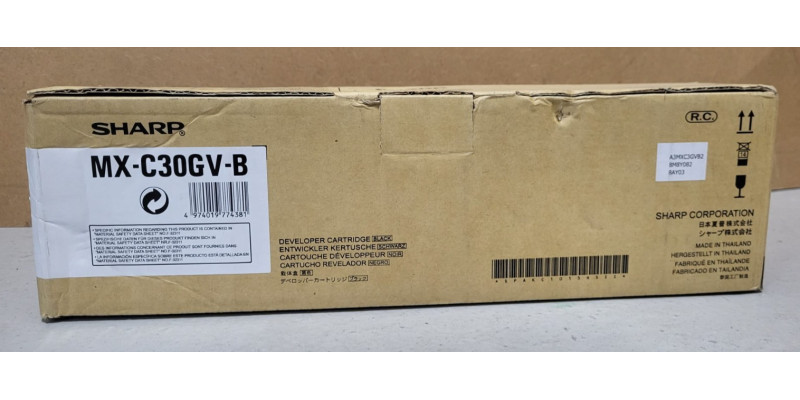 Entwickler Sharp MX-C30GV-B Schwarz Neu OVP Original MX-C250F Rechnung MwSt. 