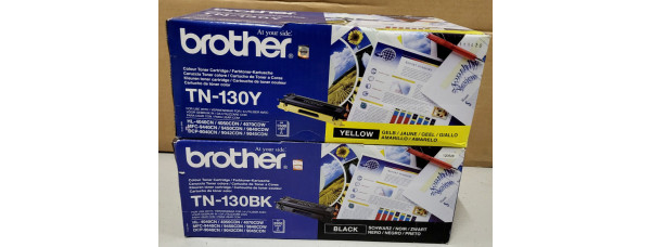 2 Toner Brother TN-130Y TN-130BK Neu OVP Original DCP-9040CN . 