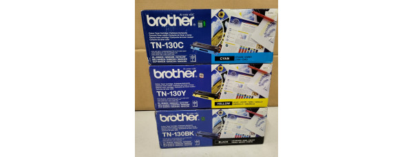 3 Toner Brother TN-130C TN-130Y TN-130BK Neu OVP A-Ware Original DCP-9040 . 