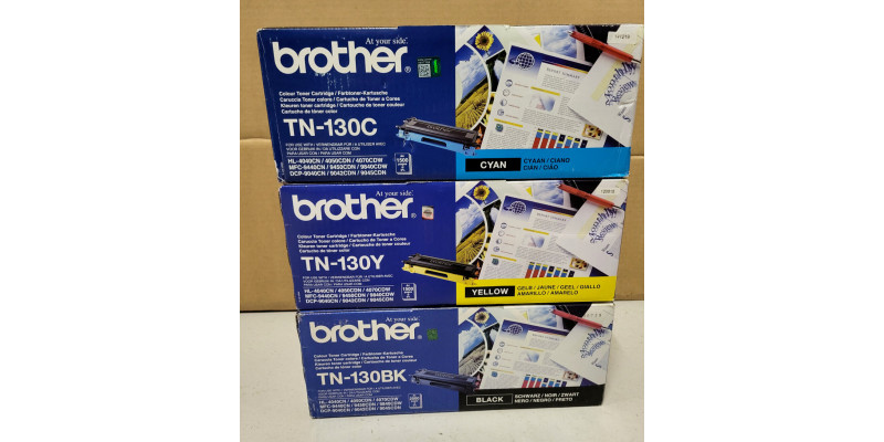 3 Toner Brother TN-130C TN-130Y TN-130BK Neu OVP A-Ware Original DCP-9040 . 
