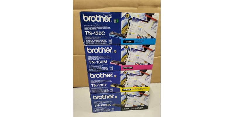 4 Toner Brother TN-130 CMYK Brother Neu OVP A-Ware Original DCP-9040CN . 