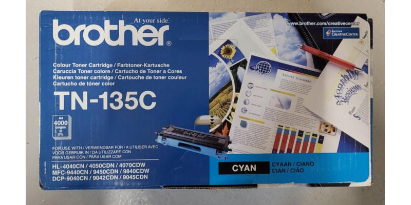 Toner Brother TN-135C Cyan Neu OVP A-Ware Original HL-4040CN HL-4050CDN . 