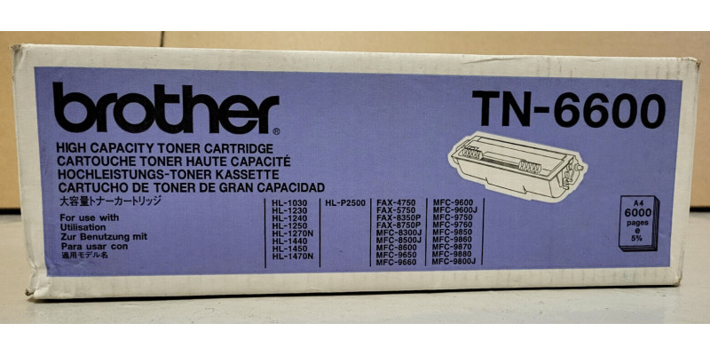 Toner Brother TN-6600 Schwarz Neu OVP B-Ware Original HL-1030 HL-1230 . 