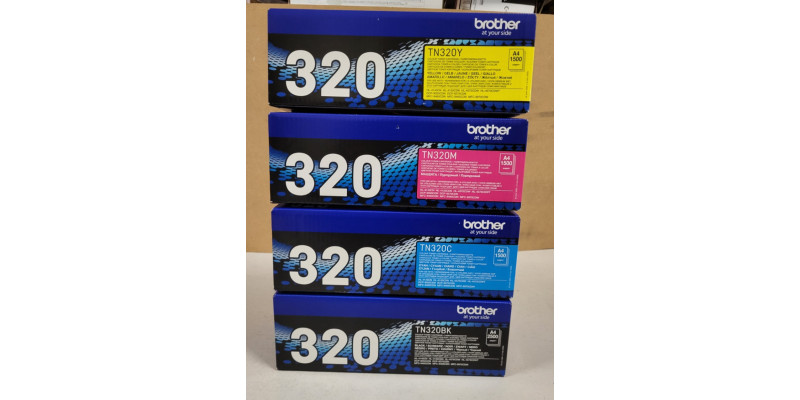 4 Toner Brother TN-320 Brother Neu OVP A-Ware Original HL-4140CN  