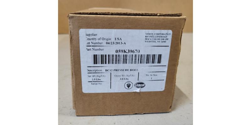 Pressure Roller Xerox 059K39670 Neu OVP A-Ware Original DC12 DCCS50 . 