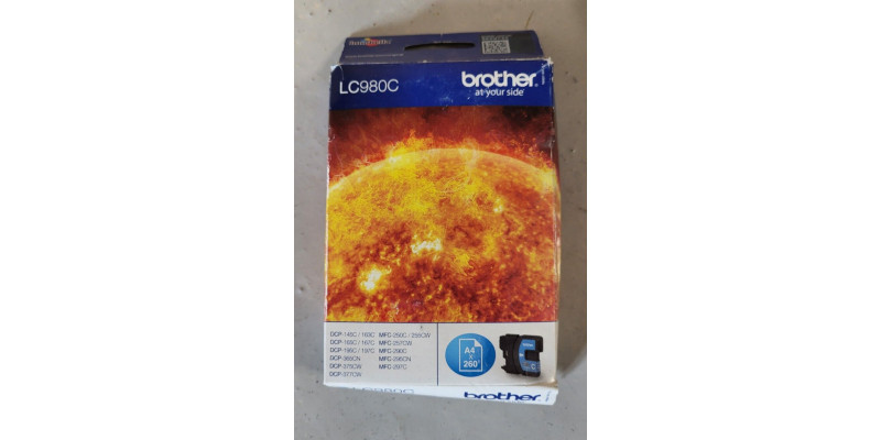 Tintenpatrone Brother LC980C Cyan Neu OVP Original DCP-145C  MHD: 04.2017 
