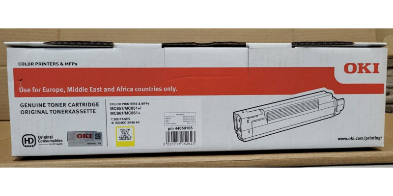 Toner OKI 44059165 Gelb Neu OVP A-Ware Original MC861, MC851  . 
