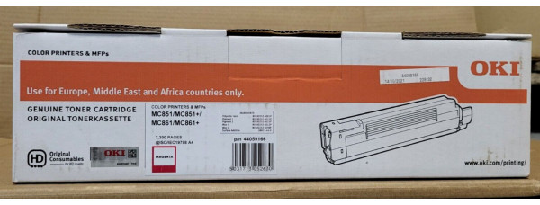 Toner OKI 44059166 Magenta Neu OVP A-Ware Original MC851 MC861  . 