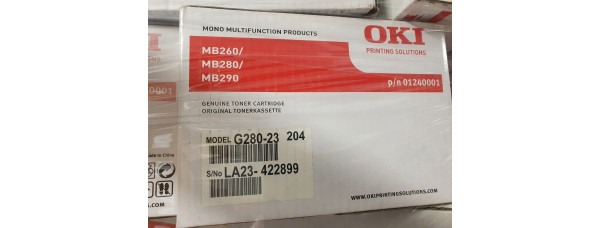 Toner OKI 01240001 Schwarz Neu OVP A-Ware Original MB260 MB280 MB290 . 