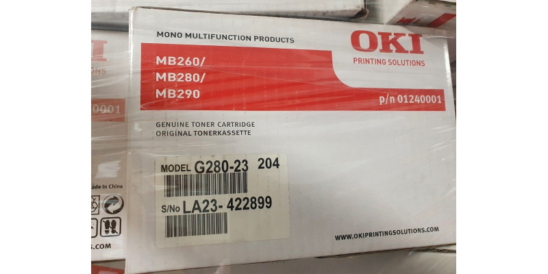 Toner OKI 01240001 Schwarz Neu OVP A-Ware Original MB260 MB280 MB290 . 