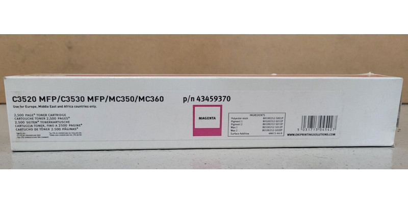 Toner OKI 43459370 Magenta Neu OVP A-Ware Original C3520 MFP  . 