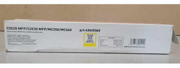 Toner Oki 43459369 Gelb Neu OVP B-Ware Original Oki C3520 MFP  . 
