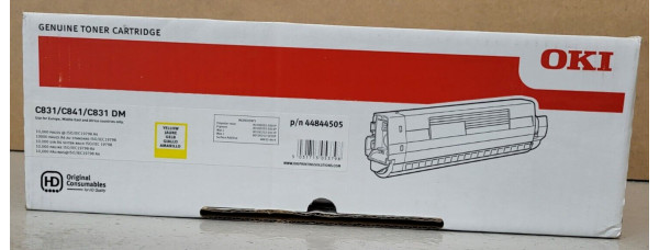 Toner OKI 44844505 Gelb Neu OVP A-Ware Original C831, C841   