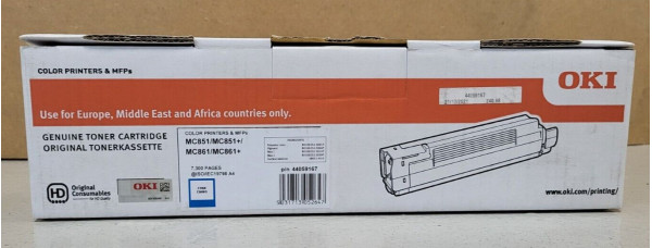 Toner OKI 44059167 Cyan Neu OVP  Original MC851 MC861   