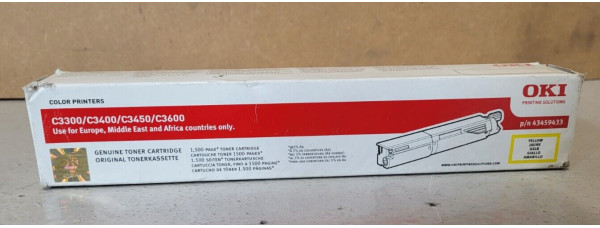 Toner Oki 43459433 Gelb Neu OVP Original Oki C3300 C3400   