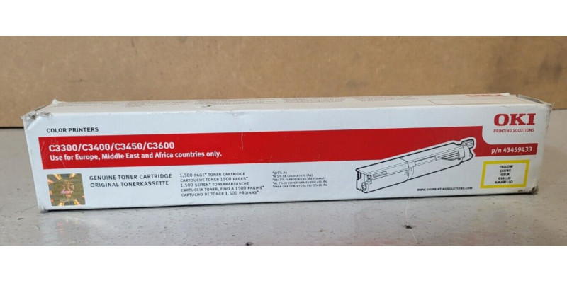 Toner Oki 43459433 Gelb Neu OVP Original Oki C3300 C3400   